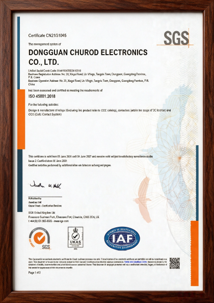 ISO 45001证书（英文）