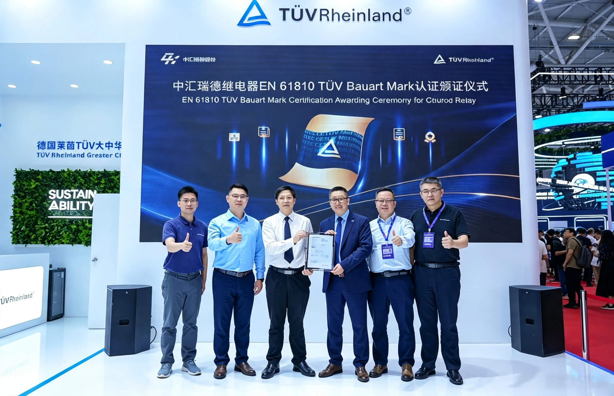 TÜV莱茵 × 中汇瑞德丨中汇瑞德获颁TÜV莱茵EN 61810 Bauart Mark认证，国际品质再添金章